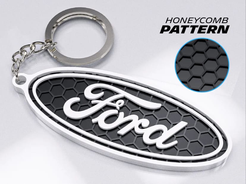 FORD HONEYCOMB KEYCHAIN - Image 1