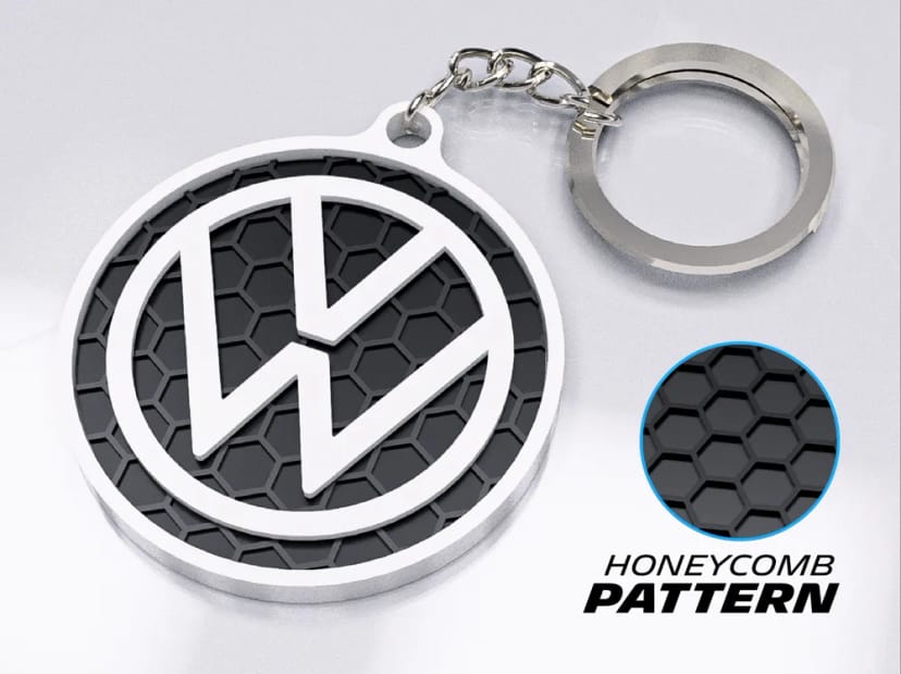 VOLKSWAGEN HONEYCOMB KEYCHAIN - Image 1