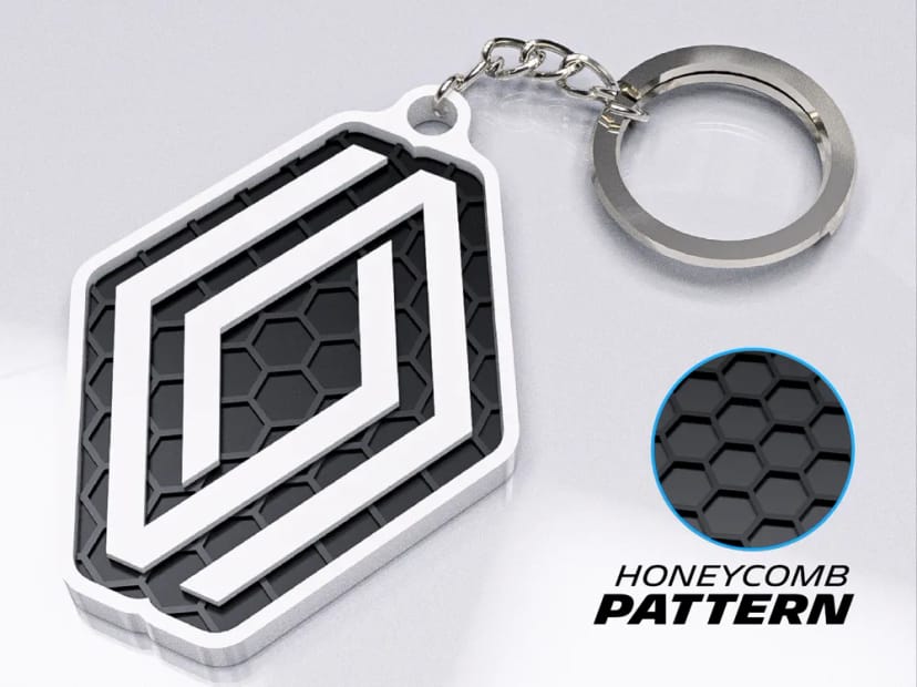 RENAULT HONEYCOMB KEYCHAIN - Image 1